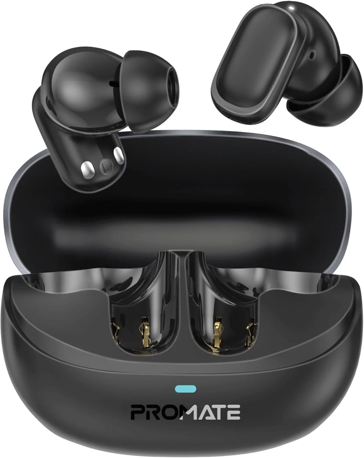 هدفون بلوتوثی استریو بی سیم پرومیت با کیفیت صدای عالی، کنترل های لمسی هوشمند، عمر باتری طولانی، میکروفون HD برای تماس های شفاف و مقاومت در برابر آب IPX4، مدل Lush-Pro مشکی