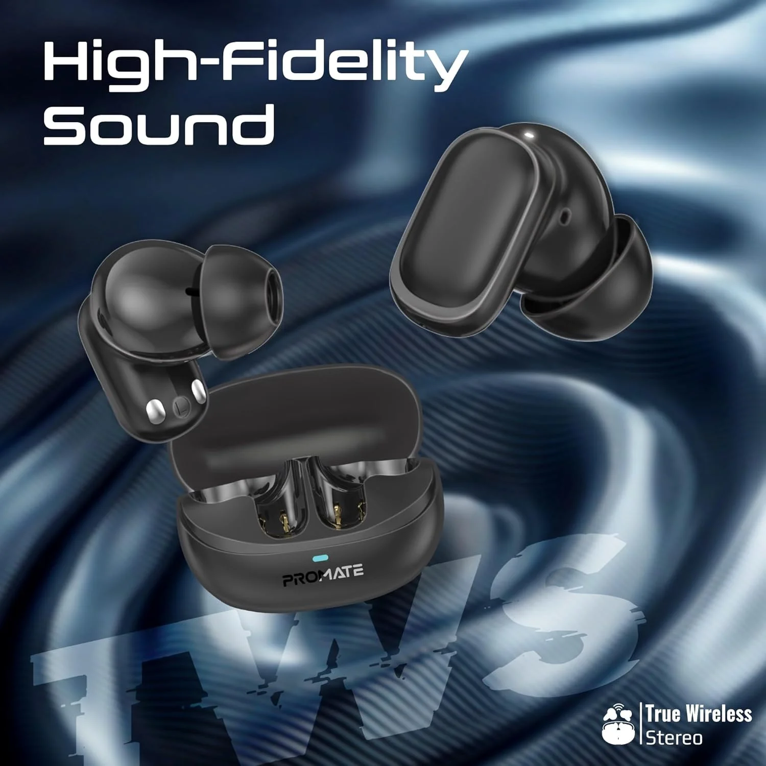 هدفون بلوتوثی استریو بی سیم پرومیت با کیفیت صدای عالی، کنترل های لمسی هوشمند، عمر باتری طولانی، میکروفون HD برای تماس های شفاف و مقاومت در برابر آب IPX4، مدل Lush-Pro مشکی هدفون بلوتوثی استریو بی سیم پرومیت با کیفیت صدای عالی، کنترل های لمسی هوشمند، عمر باتری طولانی، میکروفون HD برای تماس های شفاف و مقاومت در برابر آب IPX4، مدل Lush-Pro مشکی