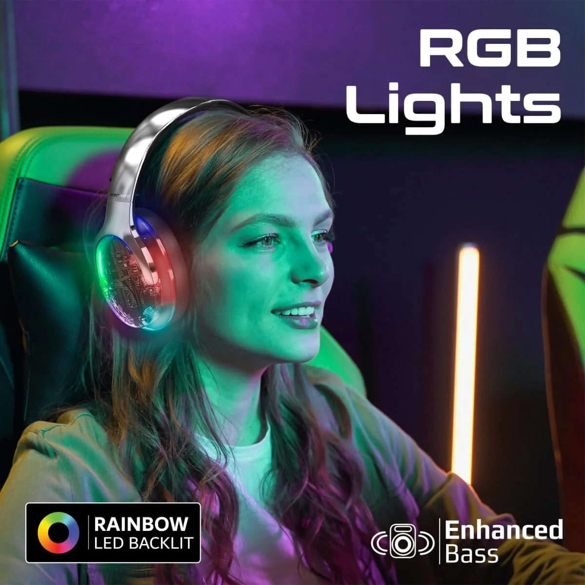 هدفون بی سیم پرومیت، هدست بلوتوثی شفاف با کیفیت بالا ANC v5.3، چراغ های RGB، میکروفون، طراحی تاشو، 40 ساعت پخش، باتری 600 میلی آمپر ساعتی، جک 3.5 میلی متری برای آیفون 15، گلکسی S25، TRANSTUNE.SILVER هدفون بی سیم پرومیت، هدست بلوتوثی شفاف با کیفیت بالا ANC v5.3، چراغ های RGB، میکروفون، طراحی تاشو، 40 ساعت پخش، باتری 600 میلی آمپر ساعتی، جک 3.5 میلی متری برای آیفون 15، گلکسی S25، TRANSTUNE.SILVER