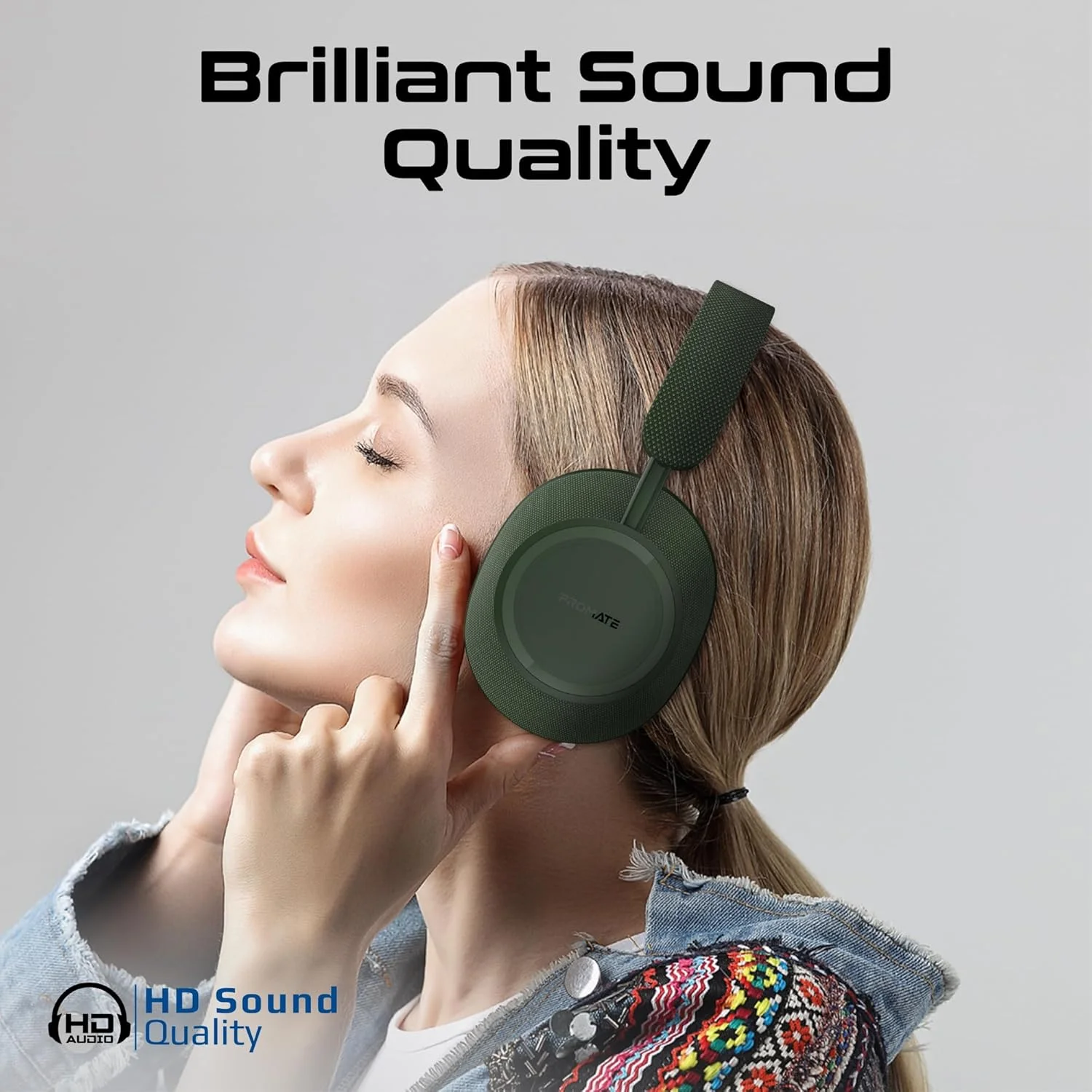 هدفون بیسیم روگوشی Promate با کیفیت صدای عالی، 12 ساعت پخش مداوم، وضوح صدای فوقالعاده، حالتهای سیمی و بیسیم، پدهای گوشی نرم و هدبند قابل تنظیم - سبز هدفون بیسیم روگوشی Promate با کیفیت صدای عالی، 12 ساعت پخش مداوم، وضوح صدای فوقالعاده، حالتهای سیمی و بیسیم، پدهای گوشی نرم و هدبند قابل تنظیم - سبز