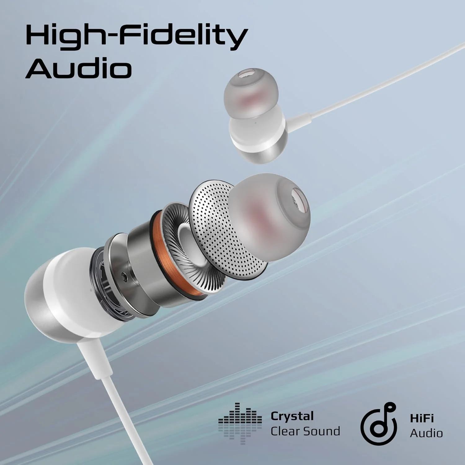 هدفون های USB-C با کیفیت بالا Promate با میکروفون ENC، کنترل های درون خطی، بدنه فلزی بادوام برای تماس های شفاف، کابل 1.2 متری TPE و سازگاری جهانی، Silken-ENC سفید هدفون های USB-C با کیفیت بالا Promate با میکروفون ENC، کنترل های درون خطی، بدنه فلزی بادوام برای تماس های شفاف، کابل 1.2 متری TPE و سازگاری جهانی، Silken-ENC سفید