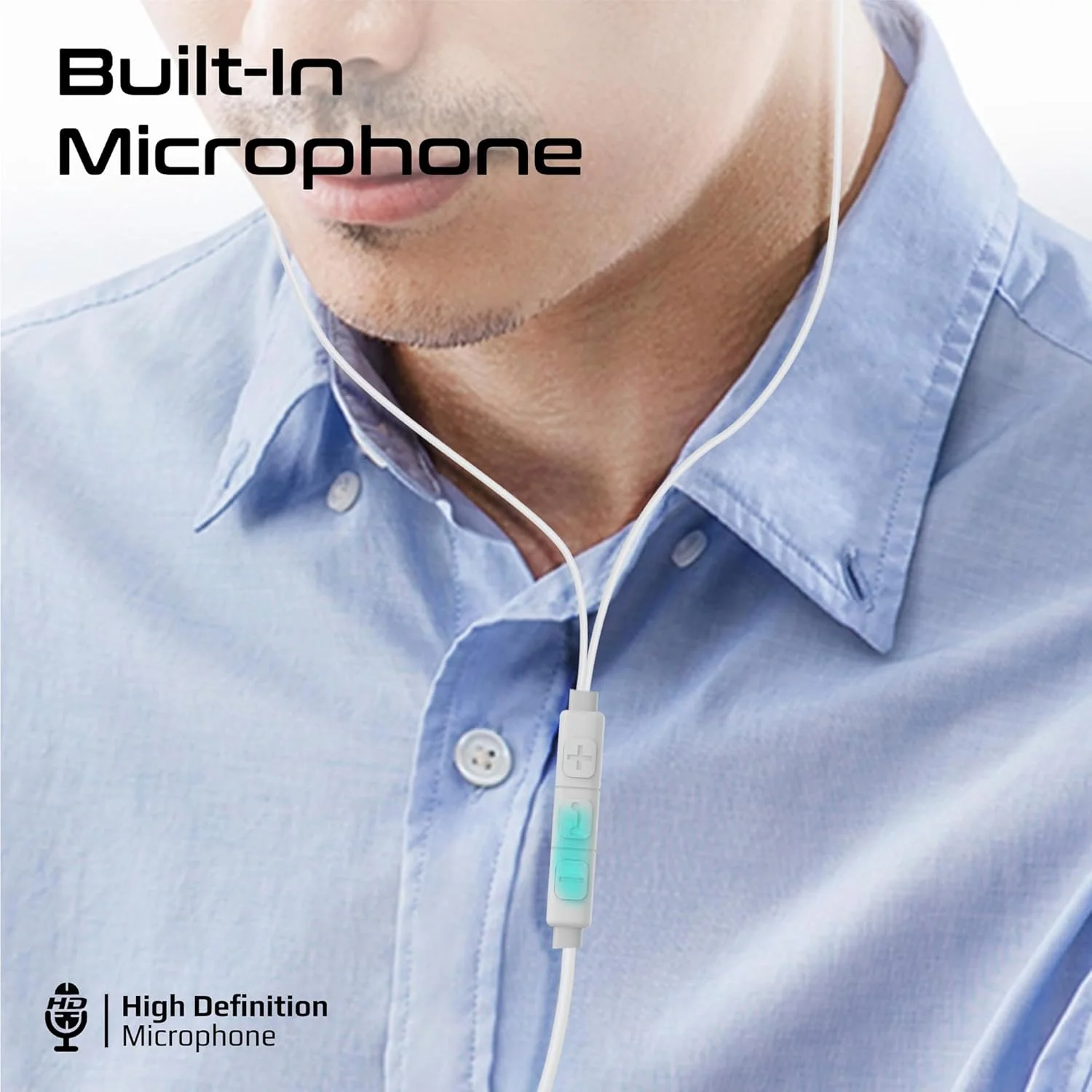 هدفون های USB-C با کیفیت بالا Promate با میکروفون ENC، کنترل های درون خطی، بدنه فلزی بادوام برای تماس های شفاف، کابل 1.2 متری TPE و سازگاری جهانی، Silken-ENC سفید هدفون های USB-C با کیفیت بالا Promate با میکروفون ENC، کنترل های درون خطی، بدنه فلزی بادوام برای تماس های شفاف، کابل 1.2 متری TPE و سازگاری جهانی، Silken-ENC سفید