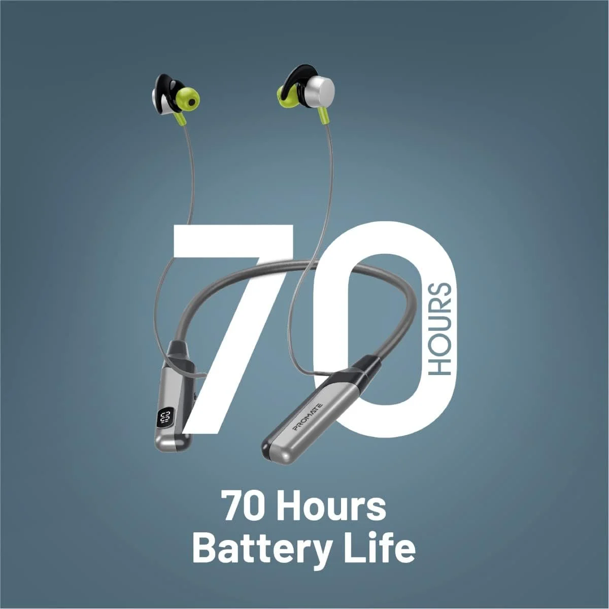 هدفون گردنی بی سیم پرومیت مدل Blend- خاکستری، هدفون بلوتوث 5.0 با کیفیت بالا، کارت خوان TF، سنسور سوئیچ هال، صفحه نمایش LCD، مقاوم در برابر عرق، 70 ساعت پخش طولانی برای آیفون، گلکسی S25 هدفون گردنی بی سیم پرومیت مدل Blend- خاکستری، هدفون بلوتوث 5.0 با کیفیت بالا، کارت خوان TF، سنسور سوئیچ هال، صفحه نمایش LCD، مقاوم در برابر عرق، 70 ساعت پخش طولانی برای آیفون، گلکسی S25