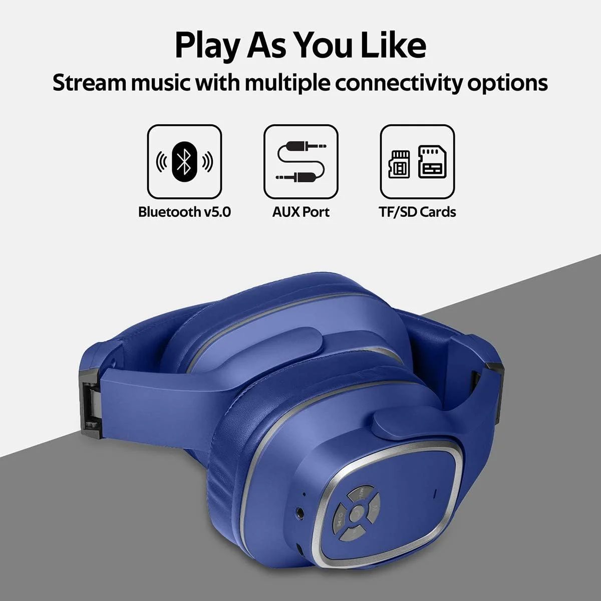 هدفون بی سیم Promate با اسپیکر، هدفون بلوتوثی 2 در 1 با کیفیت بالا نسخه 5.0 با اسپیکر داخلی 6 واتی، میکروفون، 12 ساعت پخش، درگاه کارت MicroSD، رادیو FM و درگاه AUX، Corvin هدفون بی سیم Promate با اسپیکر، هدفون بلوتوثی 2 در 1 با کیفیت بالا نسخه 5.0 با اسپیکر داخلی 6 واتی، میکروفون، 12 ساعت پخش، درگاه کارت MicroSD، رادیو FM و درگاه AUX، Corvin