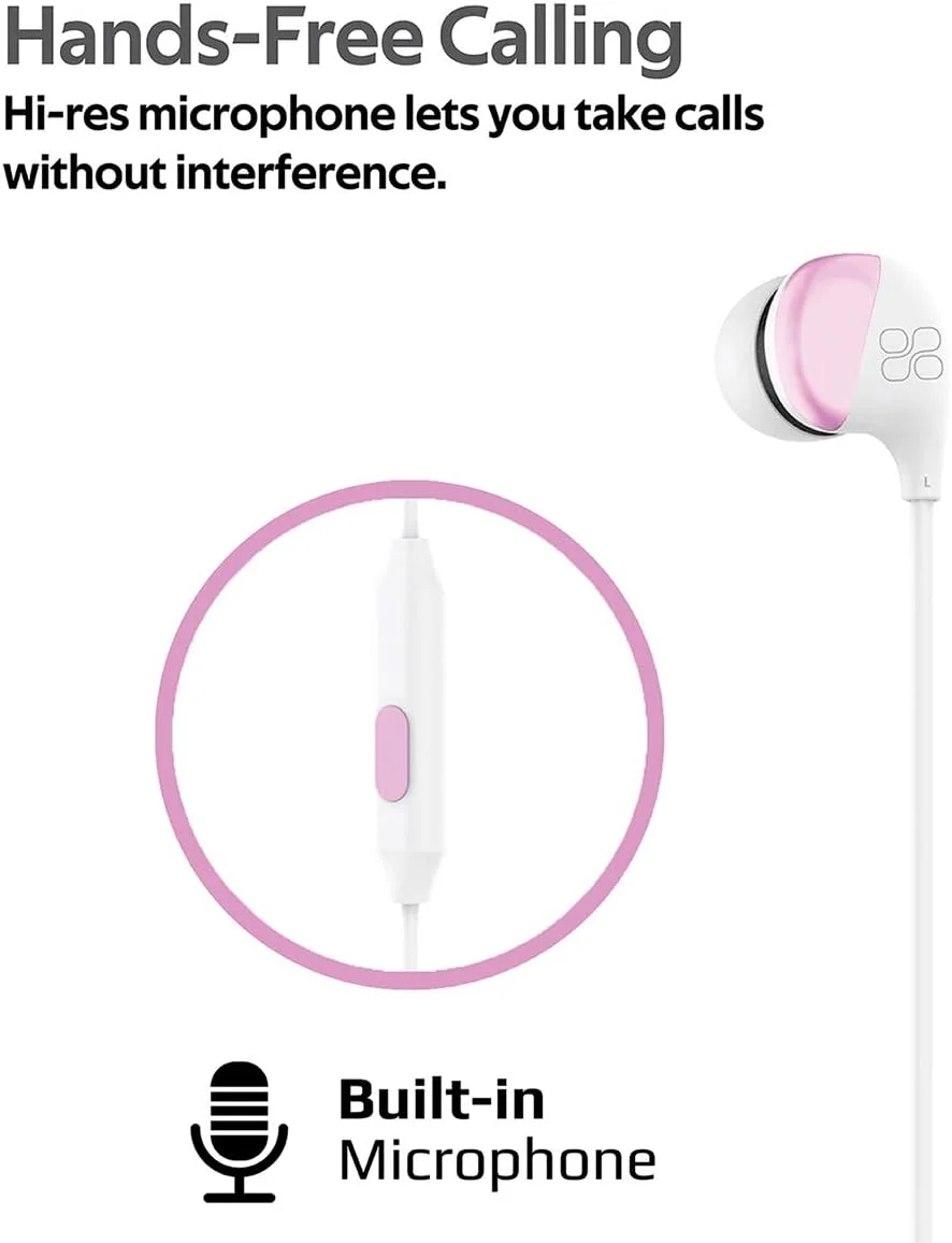 هدفون سیمی داخل گوشی پرومیت (بازسازی شده)، صدای استریو HD، میکروفون داخلی، کنترل های درون خطی، کابل 1.2 متری بدون گره - سفید هدفون سیمی داخل گوشی پرومیت (بازسازی شده)، صدای استریو HD، میکروفون داخلی، کنترل های درون خطی، کابل 1.2 متری بدون گره - سفید