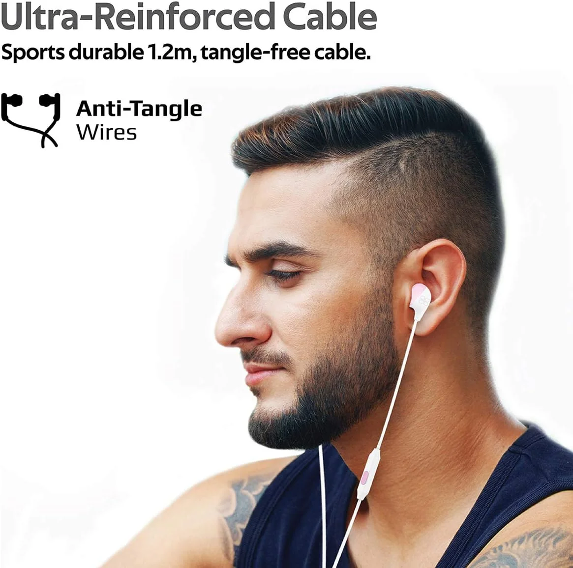 هدفون سیمی داخل گوشی پرومیت (بازسازی شده)، صدای استریو HD، میکروفون داخلی، کنترل های درون خطی، کابل 1.2 متری بدون گره - سفید هدفون سیمی داخل گوشی پرومیت (بازسازی شده)، صدای استریو HD، میکروفون داخلی، کنترل های درون خطی، کابل 1.2 متری بدون گره - سفید