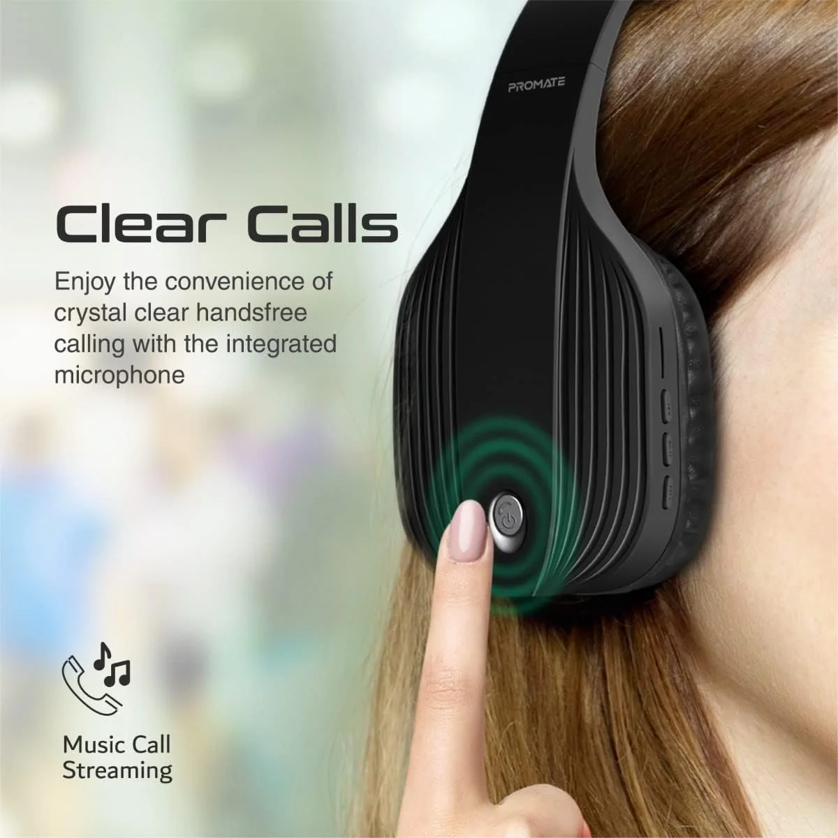 هدفون بلوتوثی بیسیم پرومیت، هدست بلوتوثی v5.1 با عملکرد بالا و حذف نویز، دارای میکروفون، رادیو FM، 10 ساعت پخش، درگاه کارت TF و جک 3.5 میلیمتری، مشکی Terra هدفون بلوتوثی بیسیم پرومیت، هدست بلوتوثی v5.1 با عملکرد بالا و حذف نویز، دارای میکروفون، رادیو FM، 10 ساعت پخش، درگاه کارت TF و جک 3.5 میلیمتری، مشکی Terra