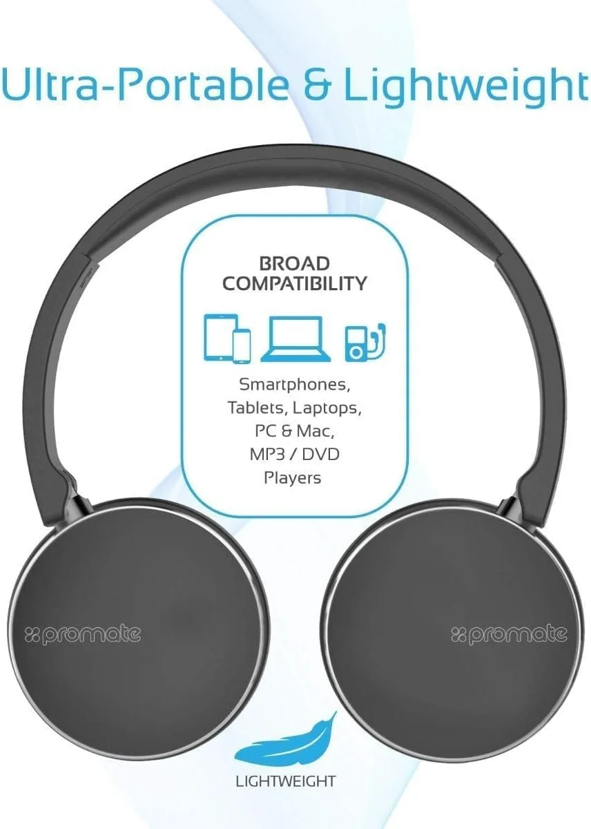 هدفون بلوتوثی پرومیت، هدست استریو HiFi تاشو و سبک وزن با کنترل موسیقی داخلی، میکروفون، صدای HD و حذف نویز پسیو برای لپ تاپ، تلویزیون، تلفن های هوشمند، موج های قرمز هدفون بلوتوثی پرومیت، هدست استریو HiFi تاشو و سبک وزن با کنترل موسیقی داخلی، میکروفون، صدای HD و حذف نویز پسیو برای لپ تاپ، تلویزیون، تلفن های هوشمند، موج های قرمز