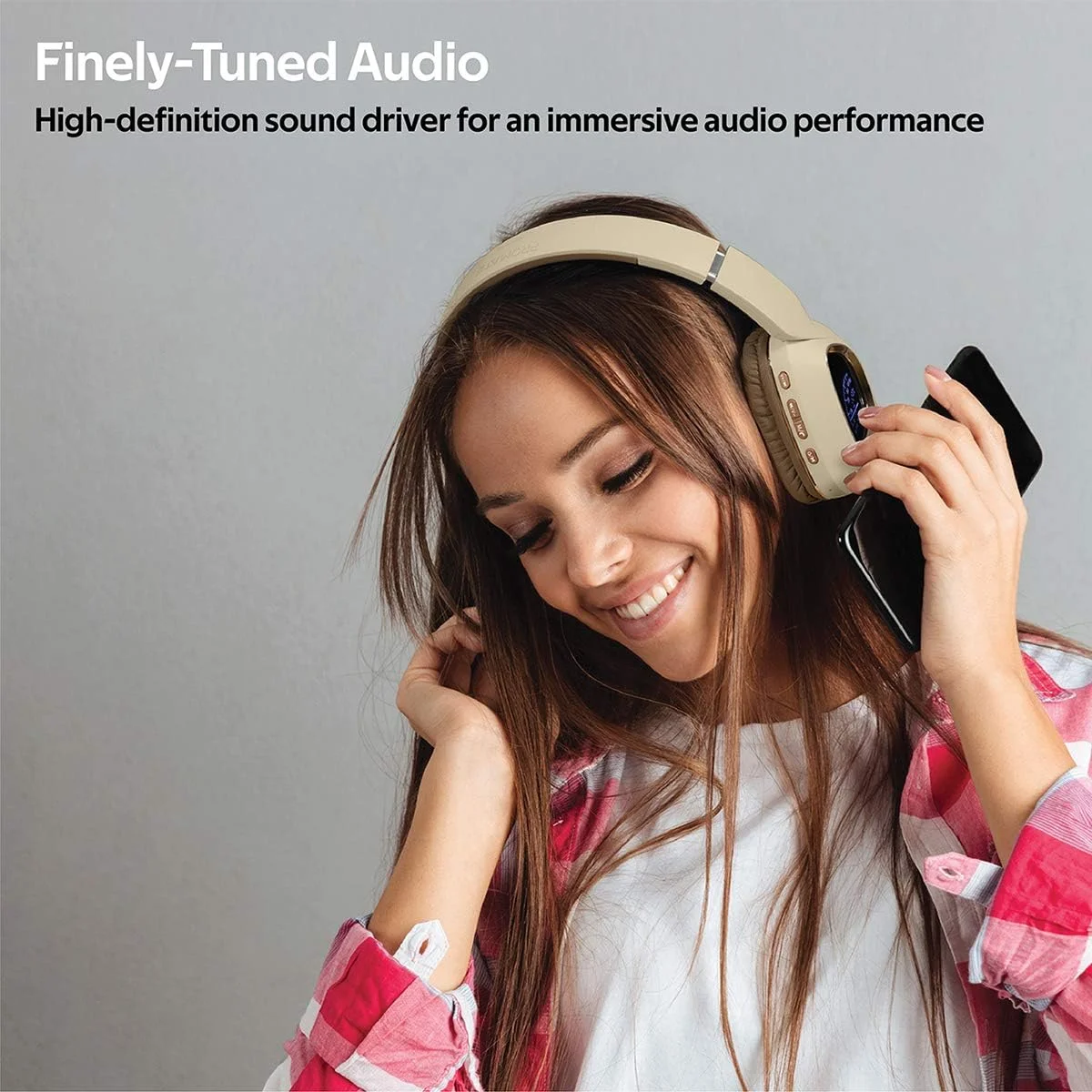 هدفون بلوتوثی Promate، هدست بی سیم Over-Ear با بیس عمیق، گوشی های دارای نور LED، میکروفون داخلی، صدای استریو HD، زمان پخش طولانی، پدهای نرم و کنترل روی گوشی برای تلفن های هوشمند، بژ باواریا هدفون بلوتوثی Promate، هدست بی سیم Over-Ear با بیس عمیق، گوشی های دارای نور LED، میکروفون داخلی، صدای استریو HD، زمان پخش طولانی، پدهای نرم و کنترل روی گوشی برای تلفن های هوشمند، بژ باواریا