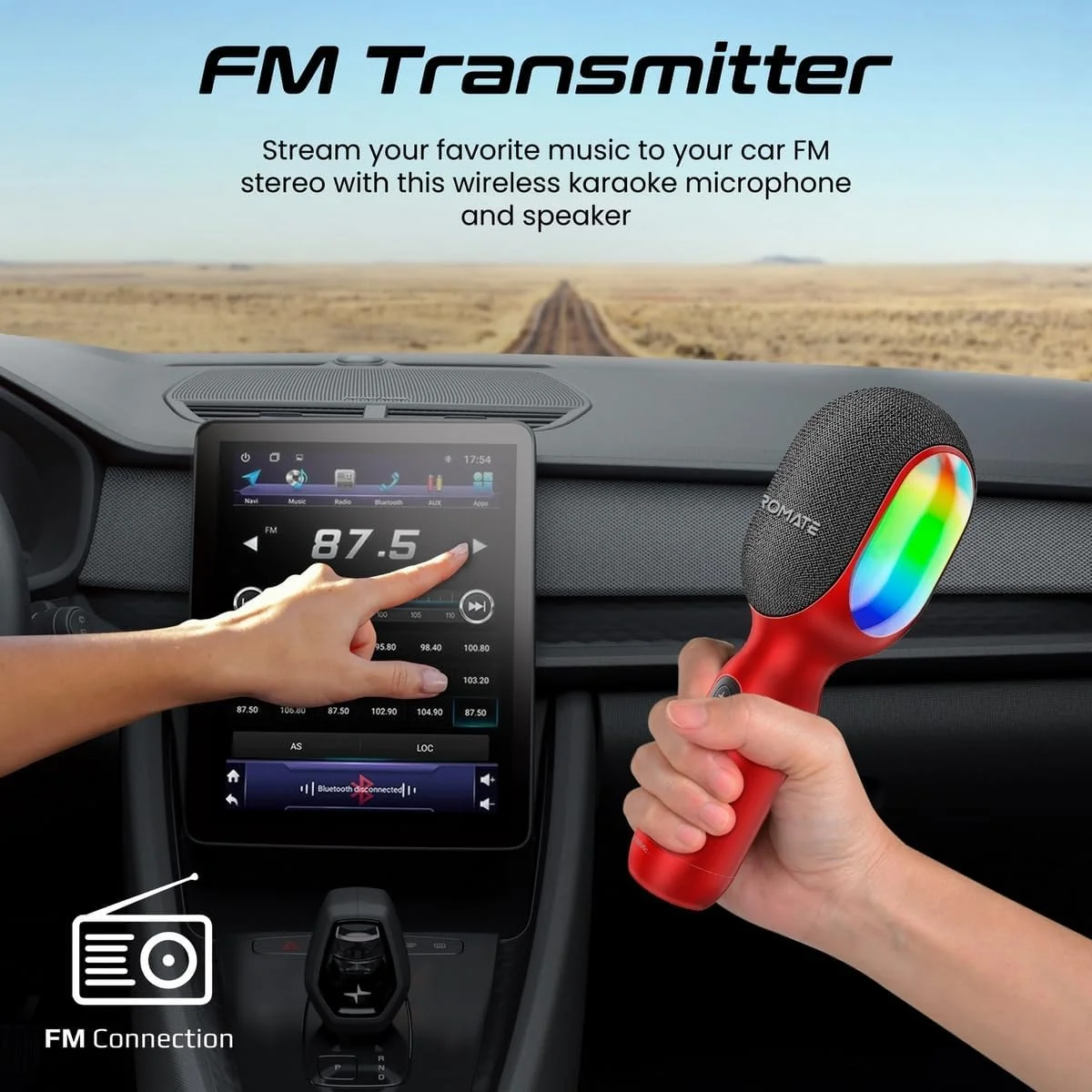 میکروفون کارائوکه بلوتوث بی سیم پرومیت، میکروفون و بلندگوی کارائوکه دستی 5 در 1، چراغ های LED، حالت دوئت TWS، 10 ساعت پخش، AUX 3.5 میلی متری، پورت هدفون، VOCALMIC.RED میکروفون کارائوکه بلوتوث بی سیم پرومیت، میکروفون و بلندگوی کارائوکه دستی 5 در 1، چراغ های LED، حالت دوئت TWS، 10 ساعت پخش، AUX 3.5 میلی متری، پورت هدفون، VOCALMIC.RED