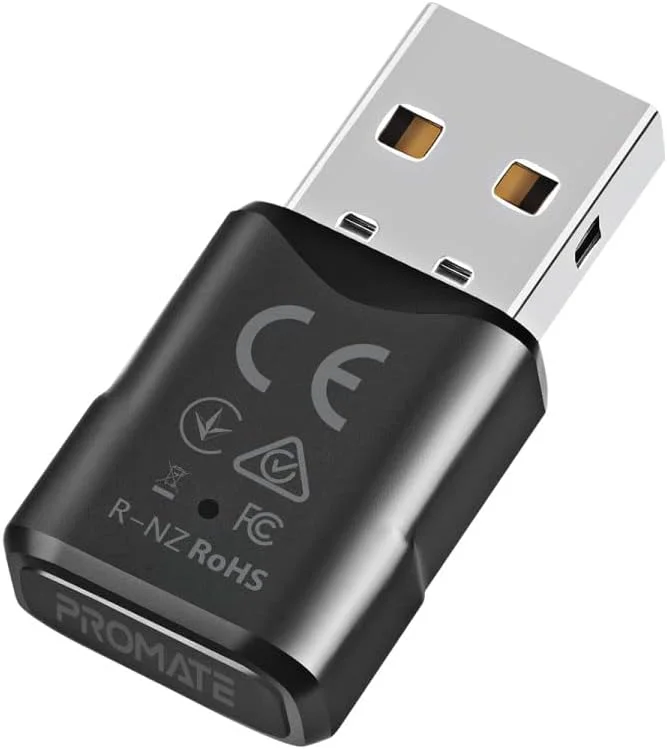 آداپتور بلوتوث USB پرومیت مدل BlueLink، دانگل صوتی HD بلوتوث 5.0 با جفت سازی چند نقطه ای، اتصال آسان، مصرف انرژی پایین و طراحی جمع و جور برای لپ تاپ، کامپیوتر، تلویزیون آداپتور بلوتوث USB پرومیت مدل BlueLink، دانگل صوتی HD بلوتوث 5.0 با جفت سازی چند نقطه ای، اتصال آسان، مصرف انرژی پایین و طراحی جمع و جور برای لپ تاپ، کامپیوتر، تلویزیون