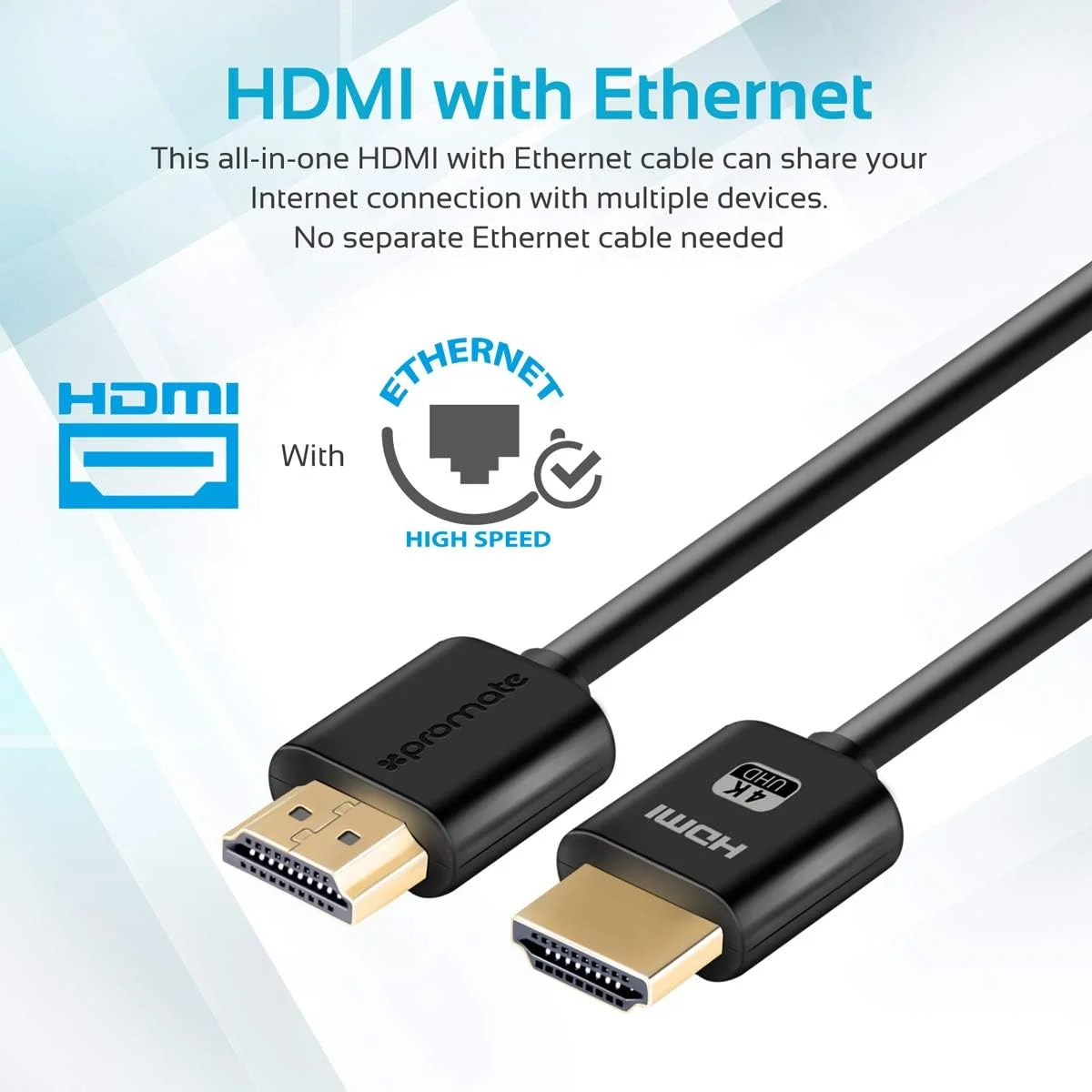 کابل HDMI پرومیت PROLINK4K2-150 به طول 1.5 متر، نوع A (استاندارد HDMI)، سه بعدی، مشکی کابل HDMI پرومیت PROLINK4K2-150 به طول 1.5 متر، نوع A (استاندارد HDMI)، سه بعدی، مشکی