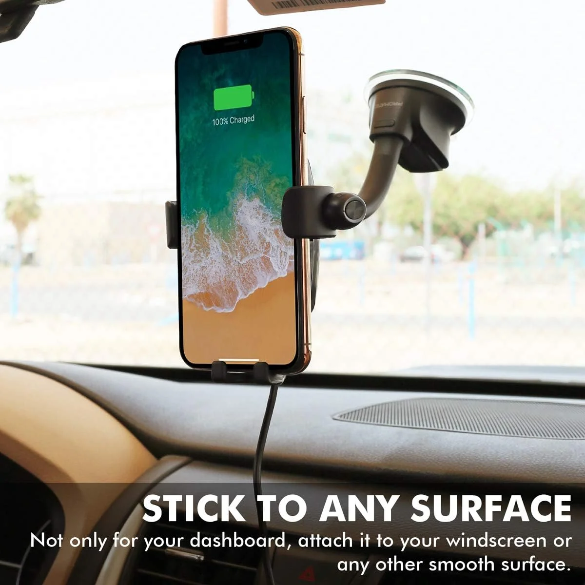 پایه شارژر بیسیم خودرو Promate با استاندارد Qi، پایه نگهدارنده خودرو با شارژر فوق سریع 10 واتی Qi و گیره خودکار به همراه هدست بیسیم مونو، میکروفون داخلی و چرخش 360 درجه برای دستگاههای Qi، مدل AuraMount-BT (قهوهای) پایه شارژر بیسیم خودرو Promate با استاندارد Qi، پایه نگهدارنده خودرو با شارژر فوق سریع 10 واتی Qi و گیره خودکار به همراه هدست بیسیم مونو، میکروفون داخلی و چرخش 360 درجه برای دستگاههای Qi، مدل AuraMount-BT (قهوهای)