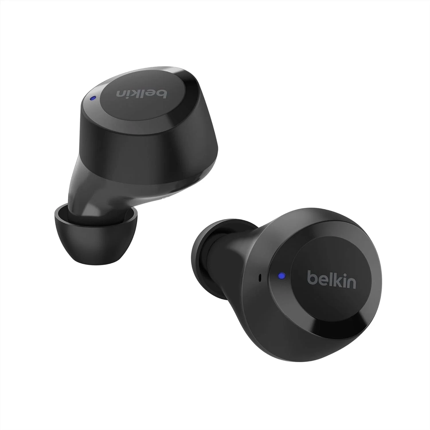 هدفون بی سیم Belkin SoundForm Bolt، هدفون های بی سیم با عمر باتری تا 28 ساعت و حالت مونو، هدفون بلوتوثی با میکروفون برای آیفون، گلکسی و سایر موارد، سایز متوسط
