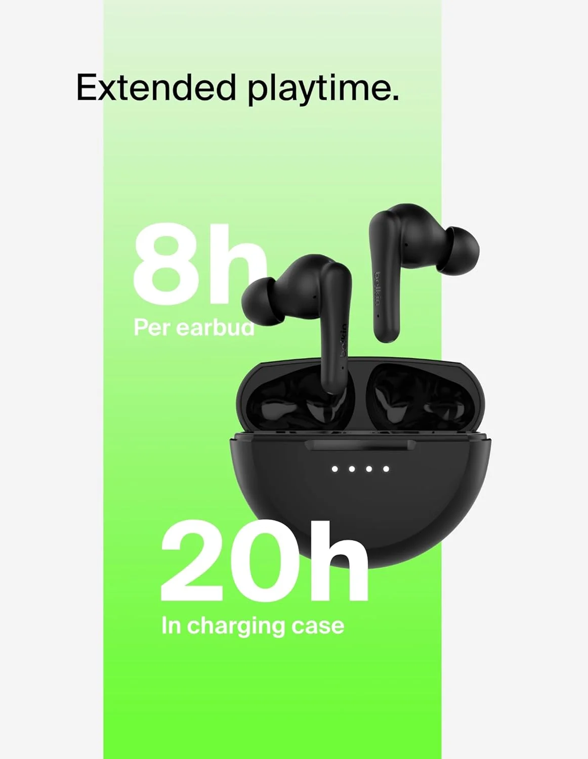 هدفون بی سیم بلوتوثی Belkin SoundForm Rhythm با میکروفون داخلی، شارژ سریع USB-C، عمر باتری 28 ساعته، مقاومت در برابر آب IPX5 - مناسب برای آیفون، آیپد، گلکسی، پیکسل و غیره - مشکی هدفون بی سیم بلوتوثی Belkin SoundForm Rhythm با میکروفون داخلی، شارژ سریع USB-C، عمر باتری 28 ساعته، مقاومت در برابر آب IPX5 - مناسب برای آیفون، آیپد، گلکسی، پیکسل و غیره - مشکی