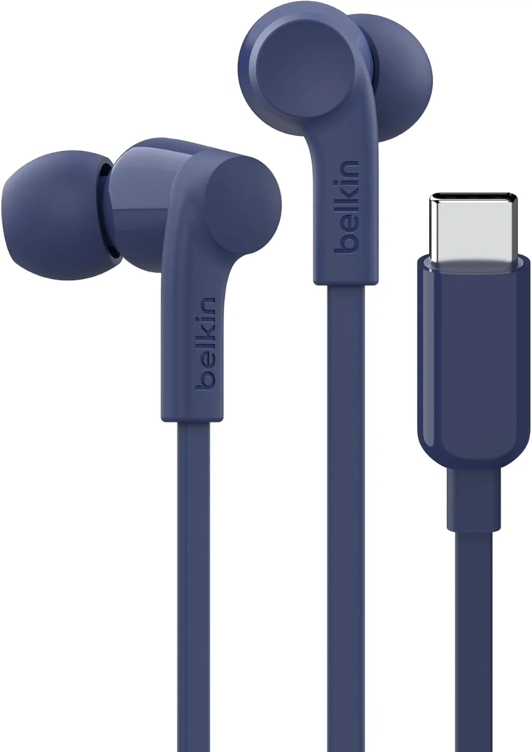 هدفون سیمی Belkin SoundForm با رابط USB-C، گوشی های داخل گوشی با میکروفون - هدفون برای آیفون 16، آیپد مینی، گلکسی S24، اندروید و سایر دستگاه ها با رابط USB-C - آبی