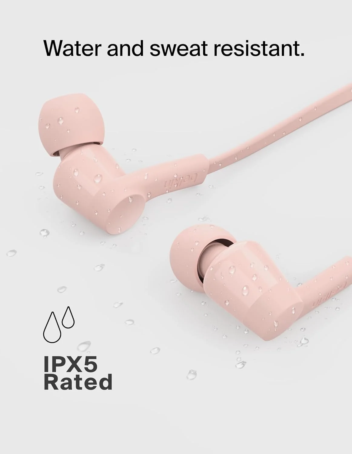 هدفون سیمی Belkin SoundForm با اتصال USB-C، هدفون های سیمی داخل گوشی با میکروفون - هدفون های سیمی برای آیفون 16/15، آیپد مینی، گلکسی S24، اندروید و غیره (هدفون USB-C) - صورتی