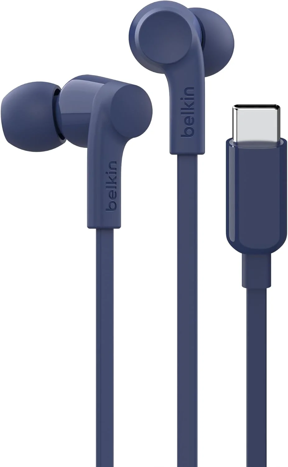 هدفون سیمی Belkin SoundForm با اتصال USB-C، هدفون های سیمی داخل گوشی با میکروفون - هدفون سیمی برای آیفون 16/15، آیپد مینی، گلکسی S24، اندروید و غیره (هدفون USB-C) - آبی
