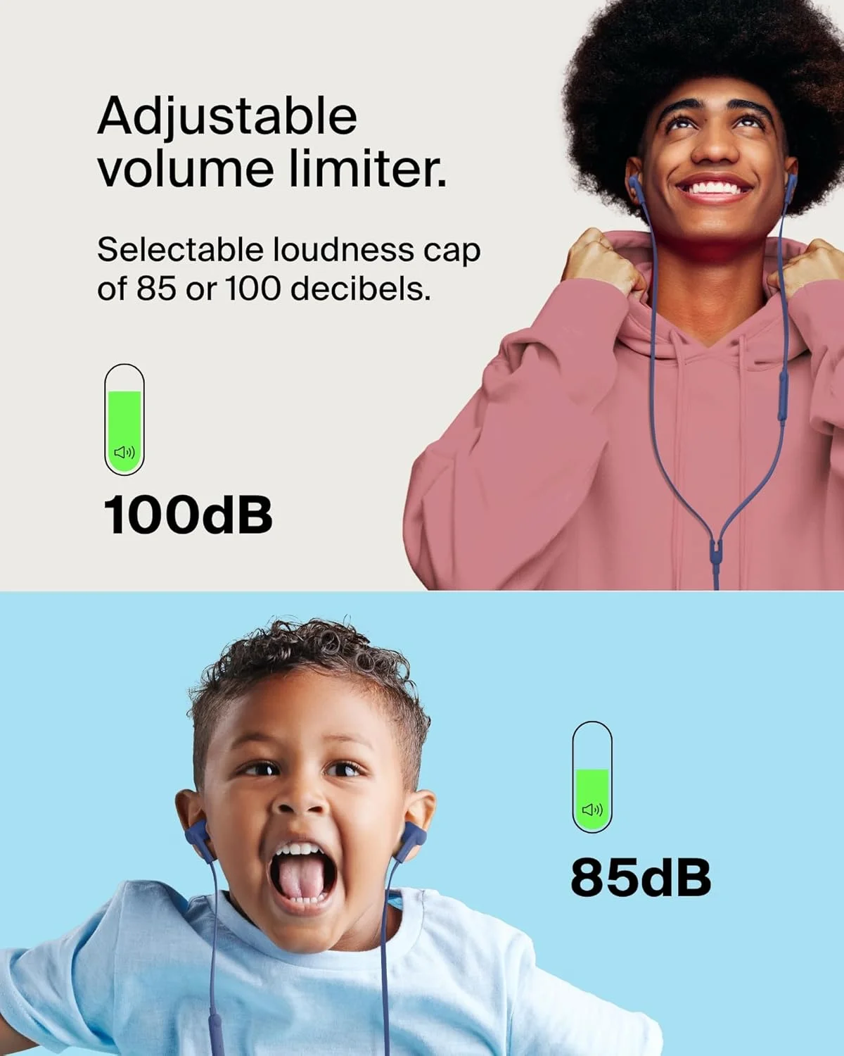 هدفون سیمی Belkin SoundForm با اتصال USB-C، هدفون های سیمی داخل گوشی با میکروفون - هدفون سیمی برای آیفون 16/15، آیپد مینی، گلکسی S24، اندروید و غیره (هدفون USB-C) - آبی