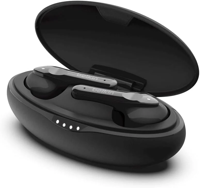 هدفون بی سیم بلوتوثی Belkin SoundForm Move Plus (با محفظه شارژ، کنترل لمسی، گواهی IPX5، بیس عمیق برای آیفون، اندروید و سایر دستگاه ها) هدفون بی سیم بلوتوثی Belkin SoundForm Move Plus (با محفظه شارژ، کنترل لمسی، گواهی IPX5، بیس عمیق برای آیفون، اندروید و سایر دستگاه ها)