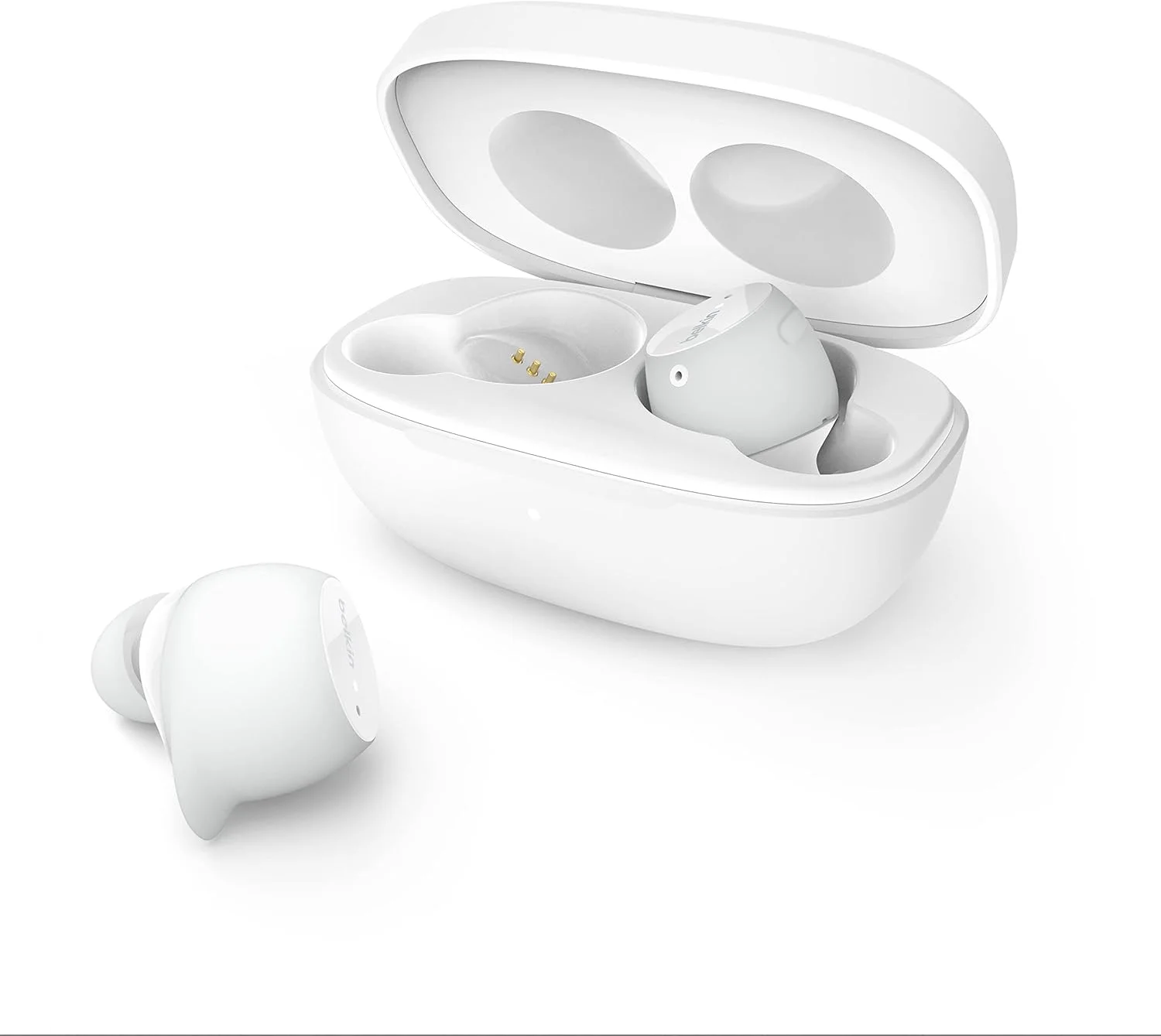 هدفون بی سیم Belkin SoundForm Immerse با قابلیت حذف نویز فعال هیبریدی (ANC)، شارژ بی سیم، مقاومت در برابر تعریق و آب با استاندارد IPX5، قابلیت Apple Find My و Belkin Ping My Earbuds برای آیفون، گلکسی، پیکسل و سایر دستگاه ها - سفید هدفون بی سیم Belkin SoundForm Immerse با قابلیت حذف نویز فعال هیبریدی (ANC)، شارژ بی سیم، مقاومت در برابر تعریق و آب با استاندارد IPX5، قابلیت Apple Find My و Belkin Ping My Earbuds برای آیفون، گلکسی، پیکسل و سایر دستگاه ها - سفید