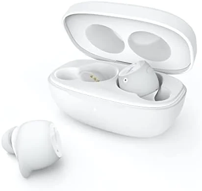 هدفون بی سیم Belkin SoundForm Immerse با قابلیت حذف نویز فعال هیبریدی (ANC)، شارژ بی سیم، مقاومت در برابر تعریق و آب با استاندارد IPX5، قابلیت Apple Find My و Belkin Ping My Earbuds برای آیفون، گلکسی، پیکسل و سایر دستگاه ها - سفید