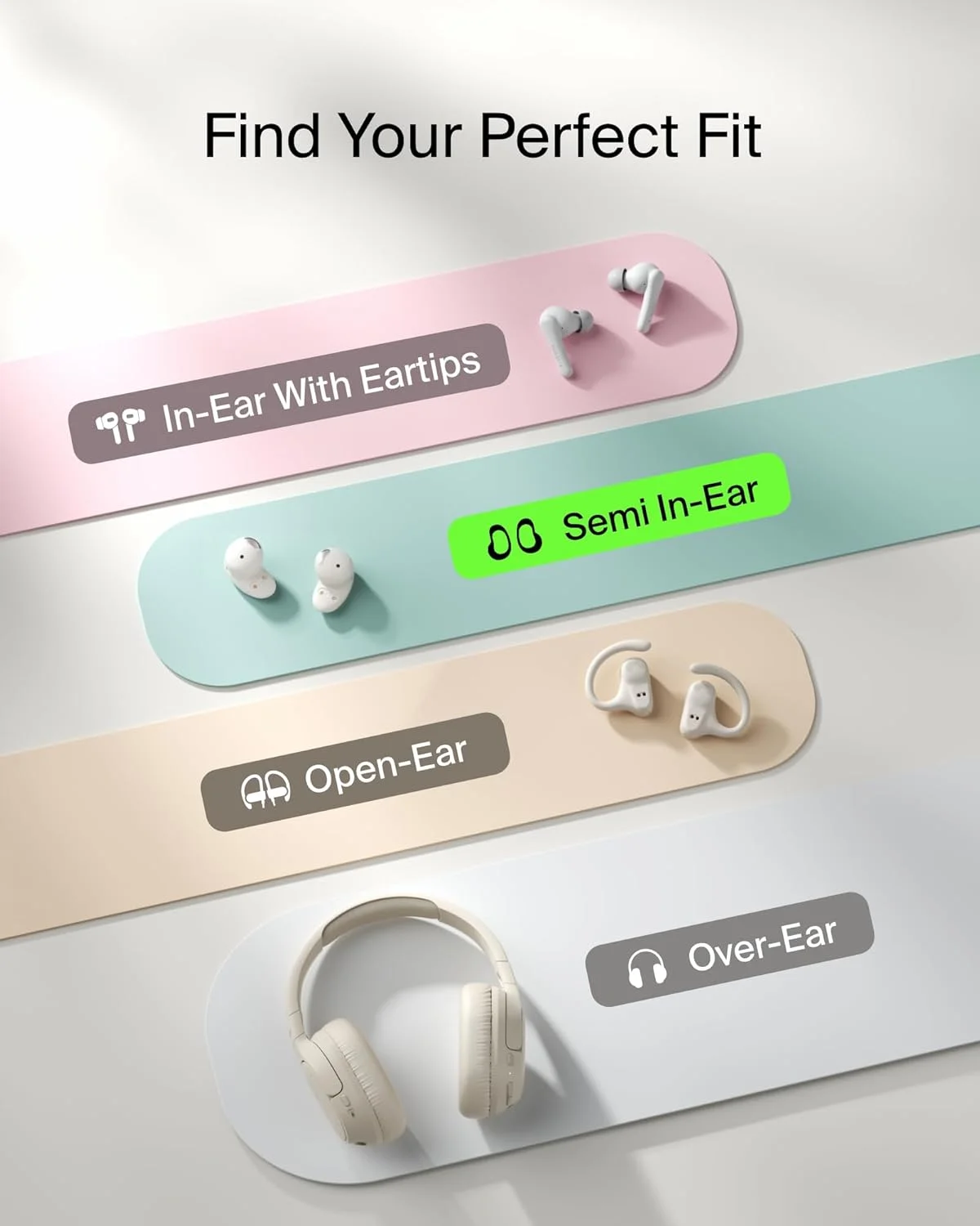 هدفون بی سیم Belkin SoundForm Anywhere، هدفون بلوتوثی با راحتی طولانی مدت، هدفون سبک وزن IPX4 ضد آب برای آیفون، آیپد، تبلت، لپ تاپ، دوچرخه سواری، دویدن و موارد دیگر - سفید