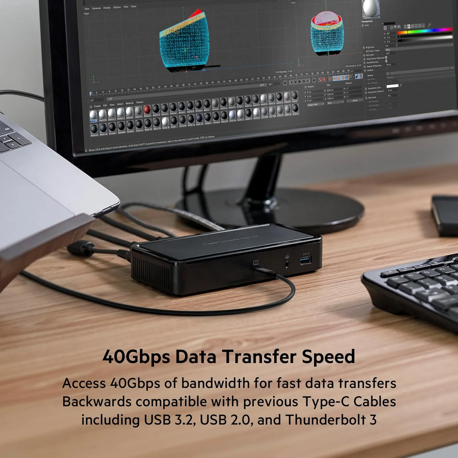 کابل USB4، USB-C به USB-C بلکین، دارای گواهی USB IF با قابلیت انتقال توان تا 100 وات، سرعت انتقال داده 40 گیگابیت بر ثانیه و سازگاری با Thunderbolt 3، USB 3.2، کابل شارژ و غیره - 0.8 متر کابل USB4، USB-C به USB-C بلکین، دارای گواهی USB IF با قابلیت انتقال توان تا 100 وات، سرعت انتقال داده 40 گیگابیت بر ثانیه و سازگاری با Thunderbolt 3، USB 3.2، کابل شارژ و غیره - 0.8 متر