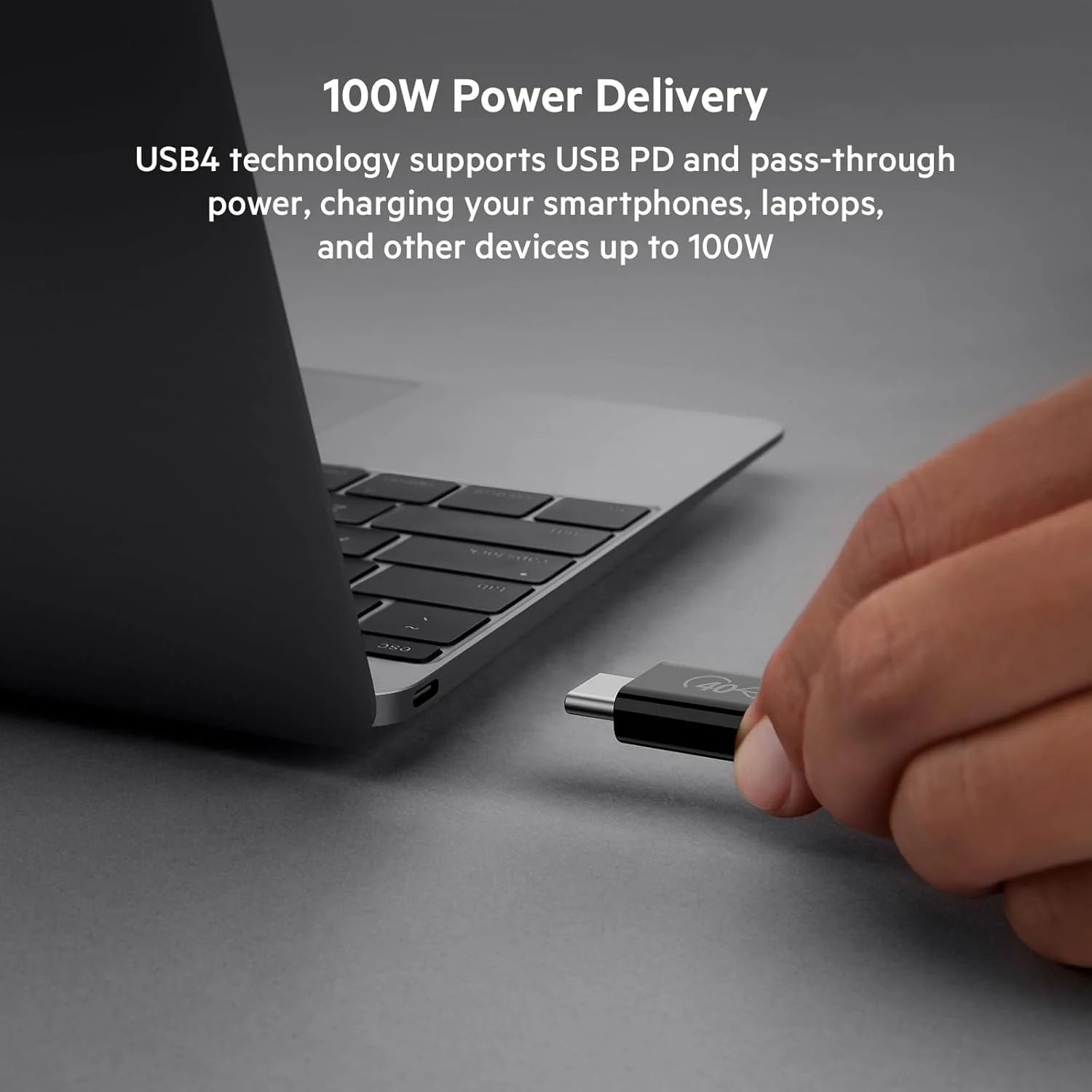 کابل USB4، USB-C به USB-C بلکین، دارای گواهی USB IF با قابلیت انتقال توان تا 100 وات، سرعت انتقال داده 40 گیگابیت بر ثانیه و سازگاری با Thunderbolt 3، USB 3.2، کابل شارژ و غیره - 0.8 متر کابل USB4، USB-C به USB-C بلکین، دارای گواهی USB IF با قابلیت انتقال توان تا 100 وات، سرعت انتقال داده 40 گیگابیت بر ثانیه و سازگاری با Thunderbolt 3، USB 3.2، کابل شارژ و غیره - 0.8 متر