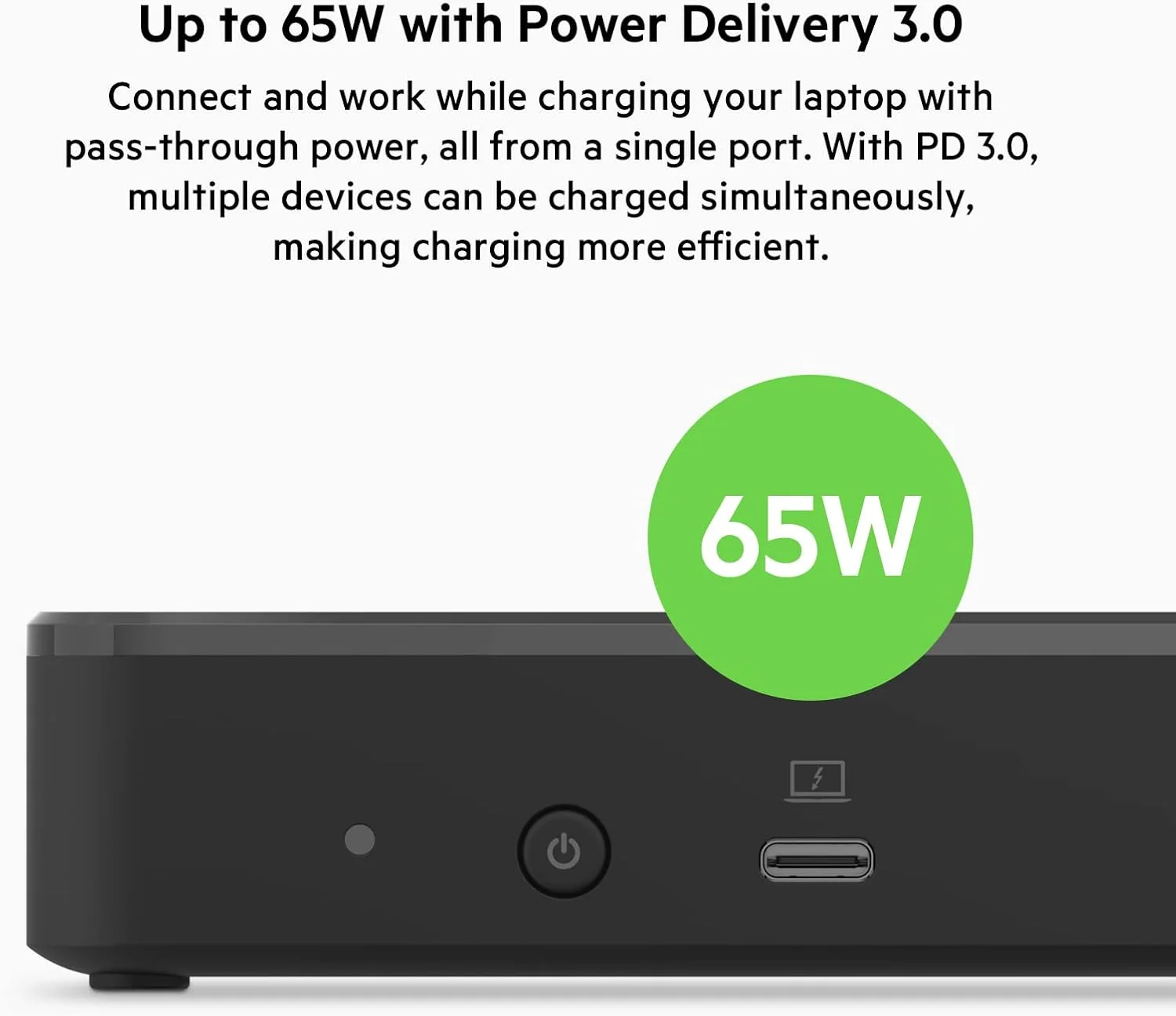 داک استیشن 14 پورت USB-C بلکین، توان رسانی 65 واتی، نمایشگر 4K، دارای 2 پورت HDMI، 2 پورت DisplayPort، 3 پورت USB-C، 5 پورت USB-A و 1 پورت گیگابیتی اترنت، داک USB-C برای کروم بوک، رایانه های شخصی ویندوز، XPS و سایر