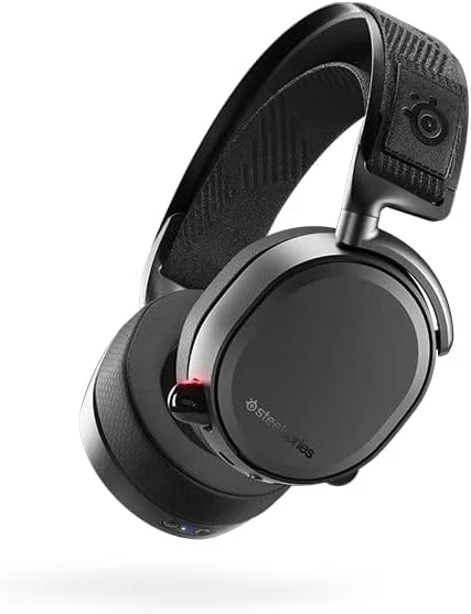 هدست گیمینگ بی‌سیم SteelSeries Arctis Pro - درایورهای بلندگوی Hi-Res - بی‌سیم دوگانه (2.4G و بلوتوث) - سیستم باتری دوگانه - برای PC، PS5 و PS4 - مشکی