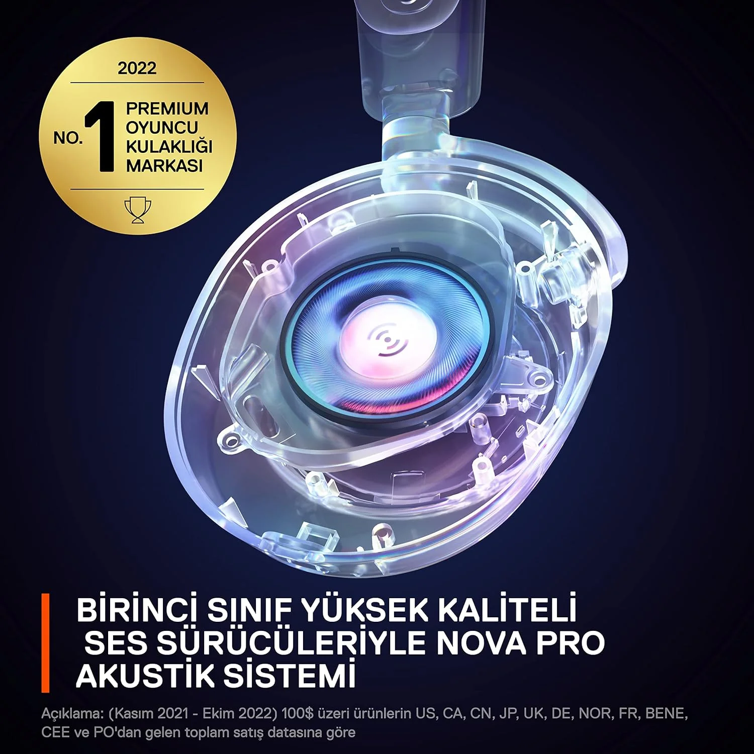 هدست گیمینگ چند منظوره SteelSeries Arctis Nova Pro - درایورهای Hi-Fi ممتاز - صدای Hi-Res - صدای فضایی 360 درجه - GameDAC Gen2 - میکروفون جمع شونده مخفی - PC، PS5/PS4، Switch