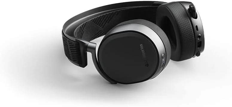 هدست گیمینگ بی‌سیم SteelSeries Arctis Pro - درایورهای بلندگوی Hi-Res - بی‌سیم دوگانه (2.4G و بلوتوث) - سیستم باتری دوگانه - برای PC، PS5 و PS4 - مشکی