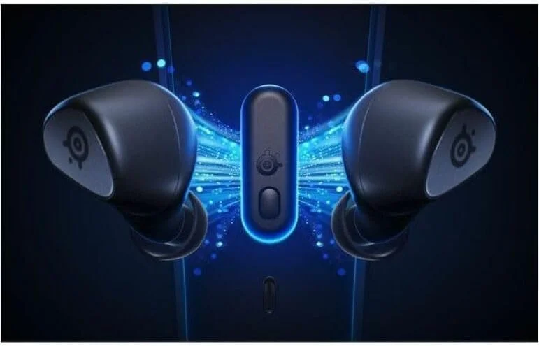 هدفون گیمینگ بی‌سیم Steelseries Arctis GameBuds مخصوص پلی استیشن - 2.4GHz + BT5.3 - حالت ANC/شفافیت - ضد آب IP55 - 40 ساعت عمر باتری - شارژ بی‌سیم
