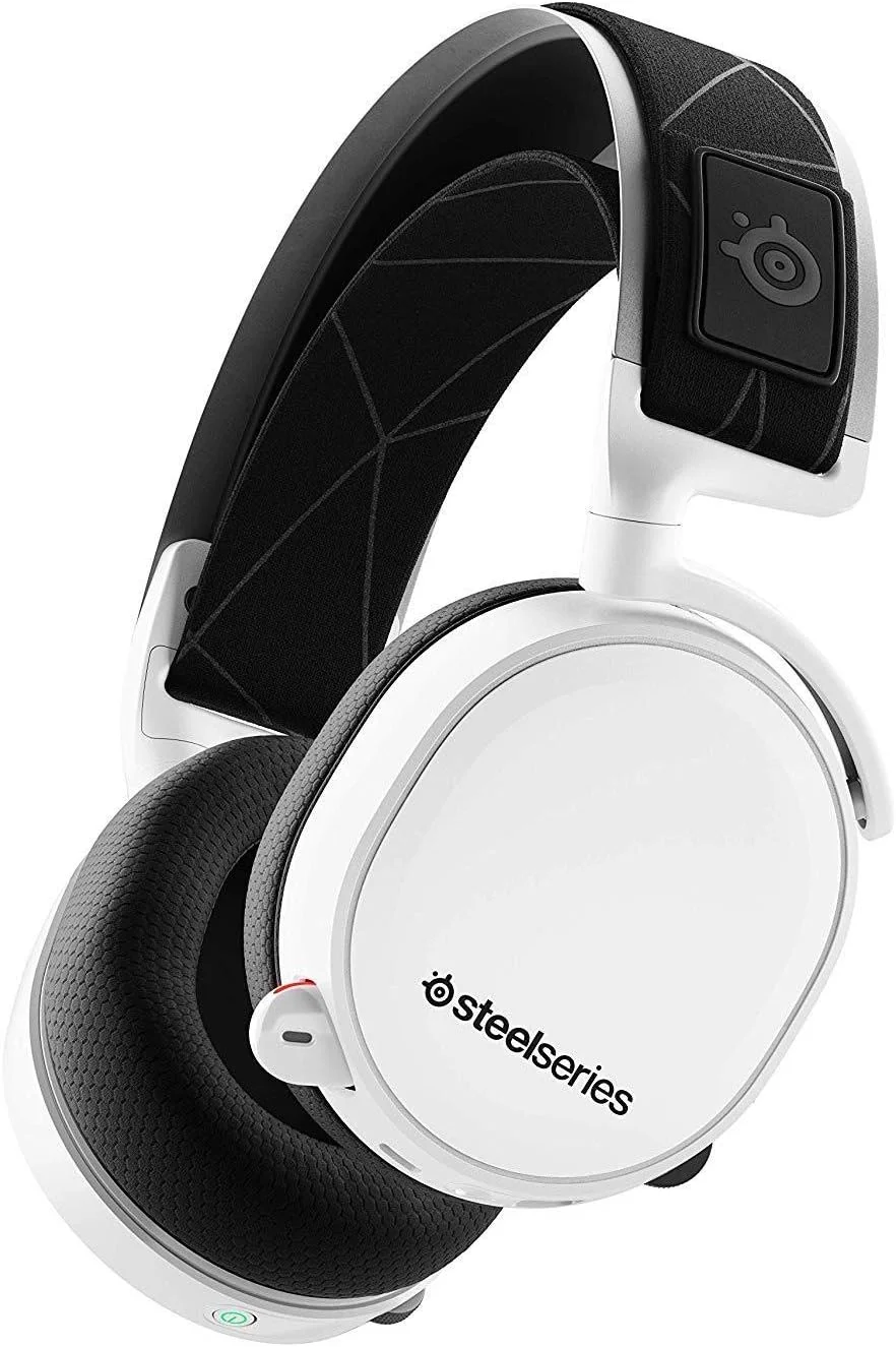 هدست گیمینگ بی سیم SteelSeries Arctis 7 (ویرایش 2019) با صدای فراگیر DTS Headphone:X v2.0 برای PC و PlayStation 4 - سفید