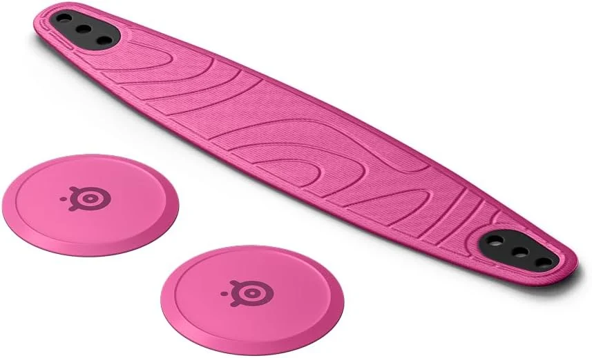 بسته تقویت کننده SteelSeries Nova - لوازم جانبی هدست گیمینگ - هدبند نایلونی - سفارشی سازی با صفحات بلندگوی منحصر به فرد - صورتی روشن