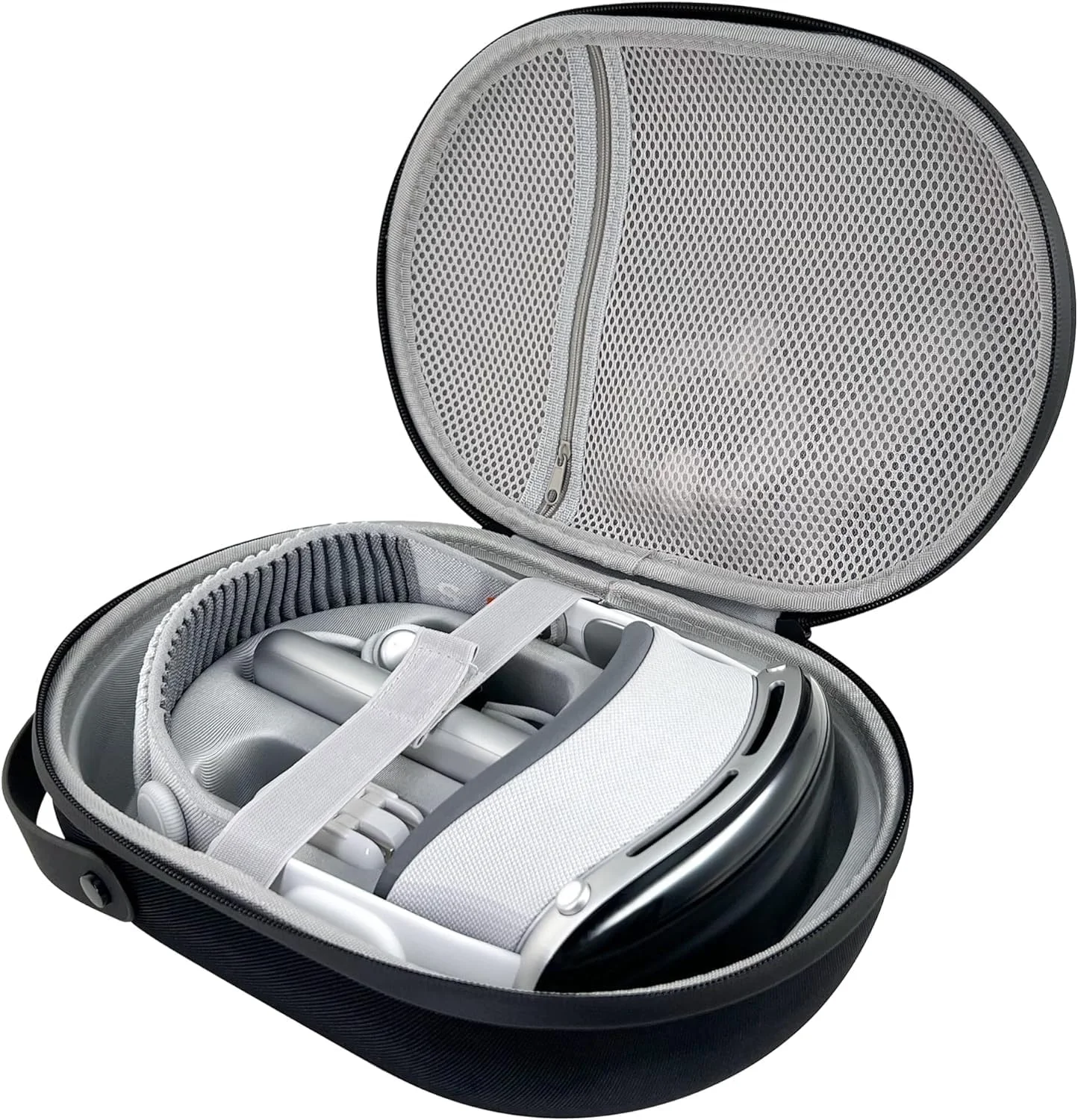 کیف حمل سخت برای Apple Vision Pro، کیف مسافرتی برای هدست MR و لوازم جانبی، کیف قابل حمل ضد ضربه با جیب توری (مشکی) کیف حمل سخت برای Apple Vision Pro، کیف مسافرتی برای هدست MR و لوازم جانبی، کیف قابل حمل ضد ضربه با جیب توری (مشکی)