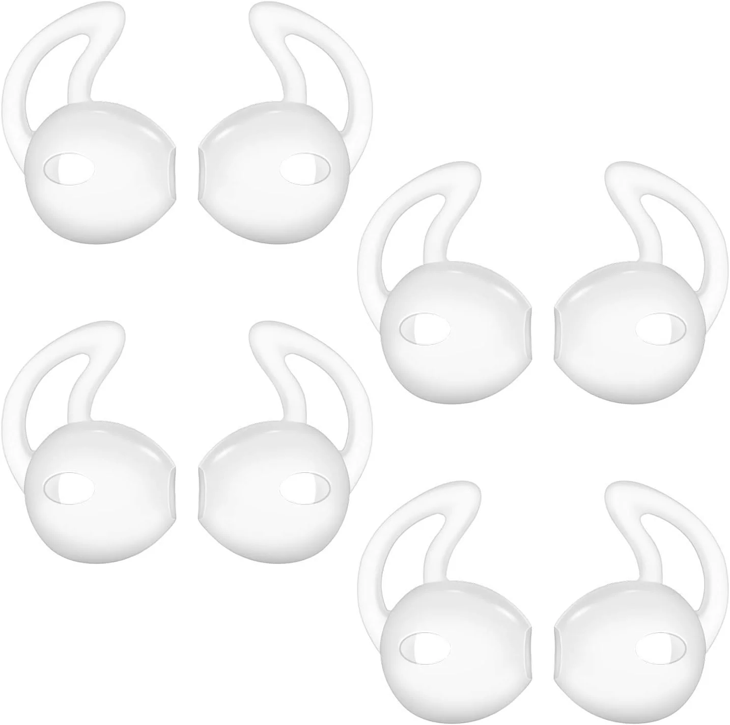 MAKINGTEC 4 جفت سری سیلیکونی گوشی برای ایرپادز 1/2، سری های محافظ هدفون ژله ای ضد لغزش/افتادن، نرم و راحت برای آیفون 6S/6 پلاس/5S/5C/5