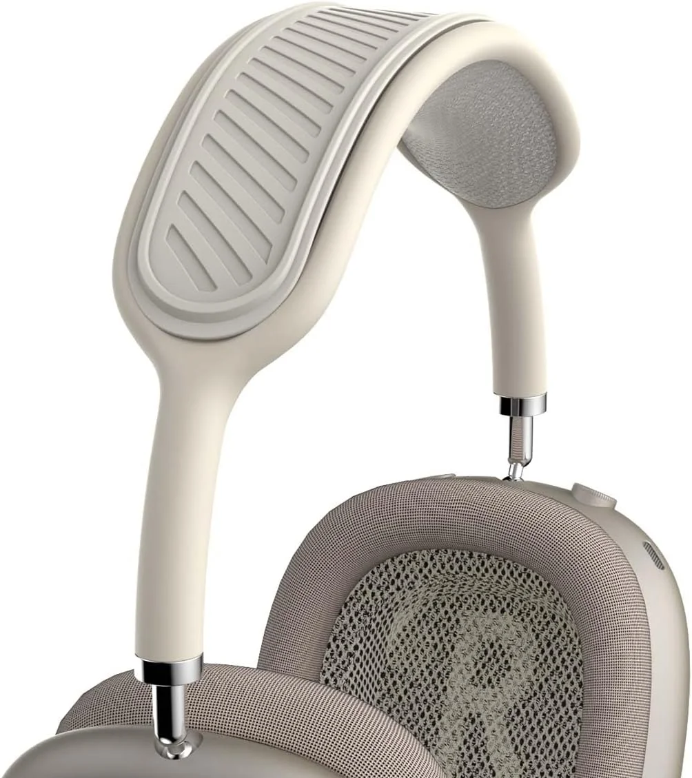 روکش هدبند QINZAC برای AirPods Max (مدل جدید 2024)، محافظ هدبند هدفون AirPods Max سیلیکونی نرم / بالشتک راحتی / لوازم جانبی محافظ پد بالایی سازگار با Apple AirPods Max (سفید مایل به شیری)