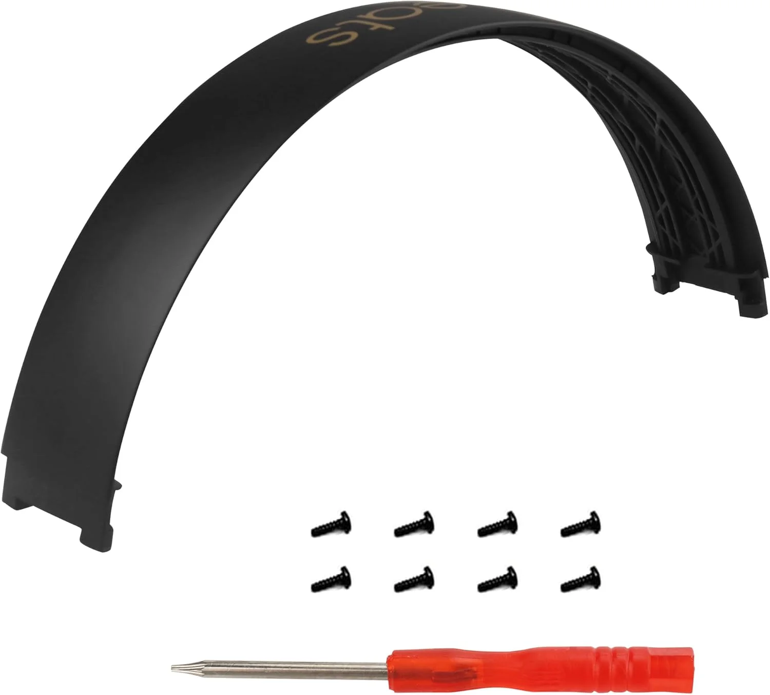 قطعات جایگزین برای بیتس استودیو 3 - هدبند جایگزین برای هدفون های سیمی و بی سیم استودیو 3 (A1914)، کیت تعمیر، لوازم جانبی هدفون روگوشی، مشکی طلایی