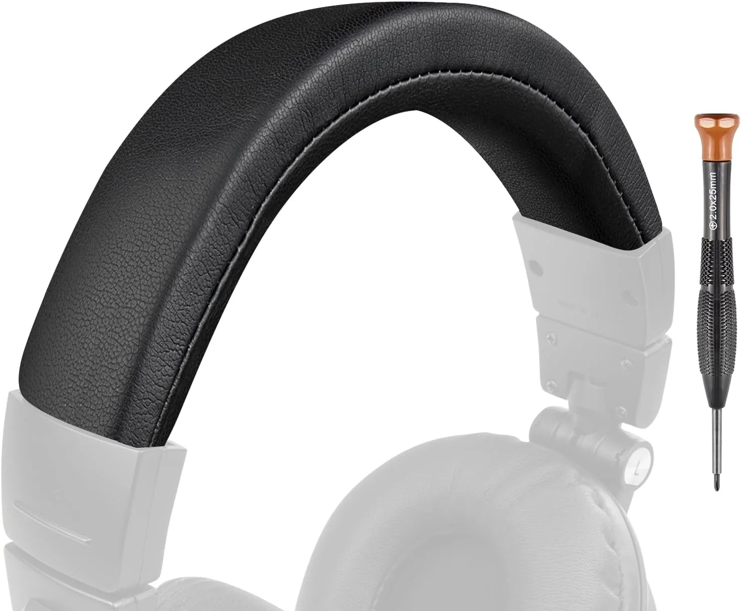 روکش هدبند چرمی پروتئینی SOULWIT برای هدفون های Audio Technica ATH M50، M50X، M50XWH، M50XBT، M50XBT2، M50S/LE، قطعه تعویضی پد هدبند (مشکی)