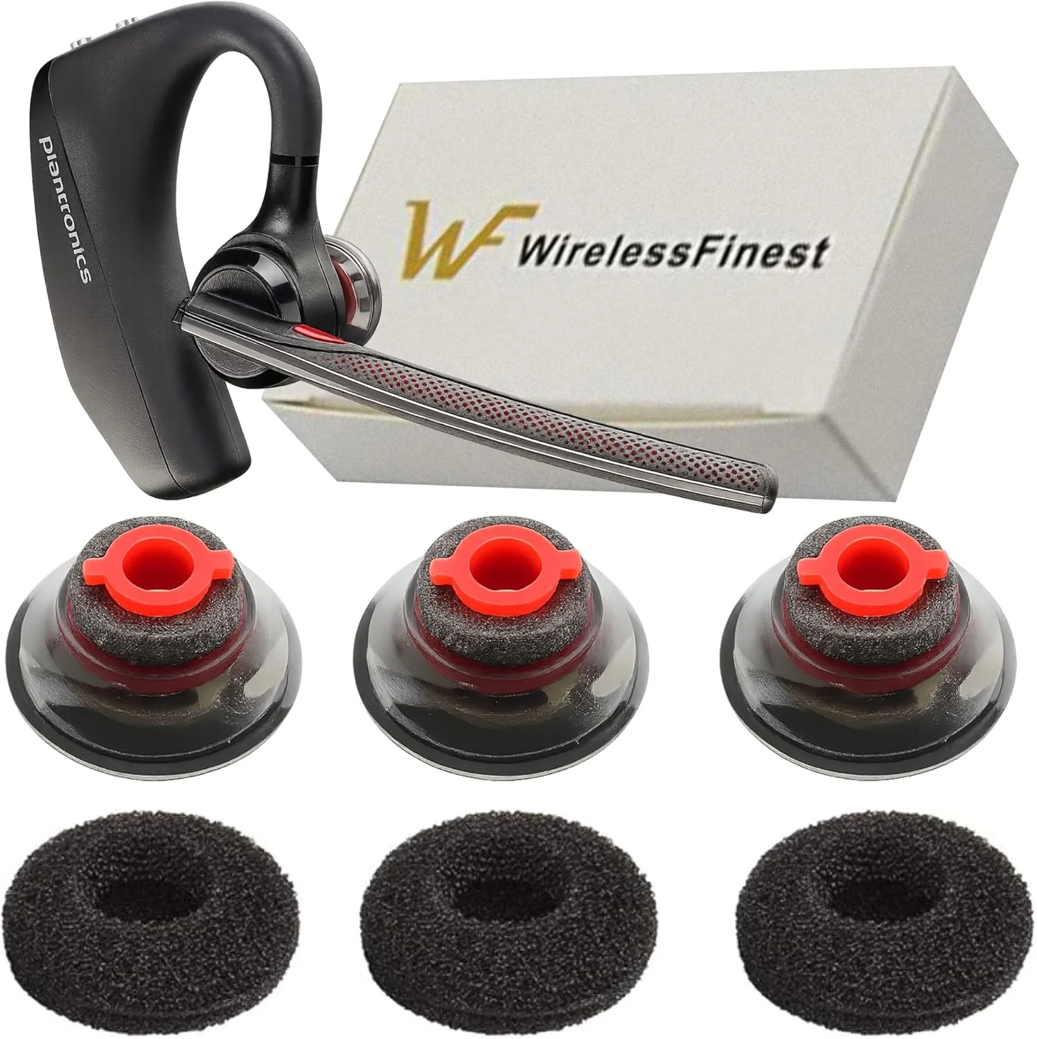 3X سری گوشی فوق العاده راحت، جایگزین سری هدفون، کیت سری گوشی، پدهای گوشی فوم، بالشتک برای هدست بلوتوث Plantronics Voyager سری 5200 5220 5210 (متوسط M)