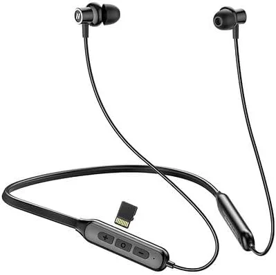 هدفون گردنی بی سیم هاینو تکو مدل HN-43 با 40 ساعت پخش موسیقی و پشتیبانی از کارت TF - مشکی