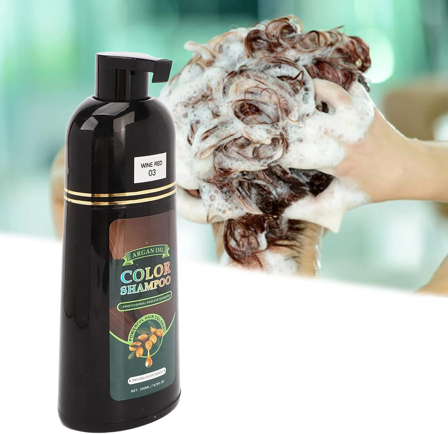 شامپو رنگ موی شرابی 500 میلی لیتری، شامپو رنگ موی گیاهی ایمن برای انواع مو، شامپو رنگ مو شامپو رنگ موی شرابی 500 میلی لیتری، شامپو رنگ موی گیاهی ایمن برای انواع مو، شامپو رنگ مو