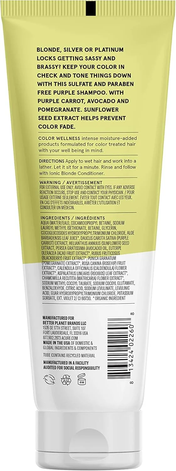 شامپو آکیور مخصوص موهای بلوند - 236.5 میلی لیتر شامپو آکیور مخصوص موهای بلوند - 236.5 میلی لیتر