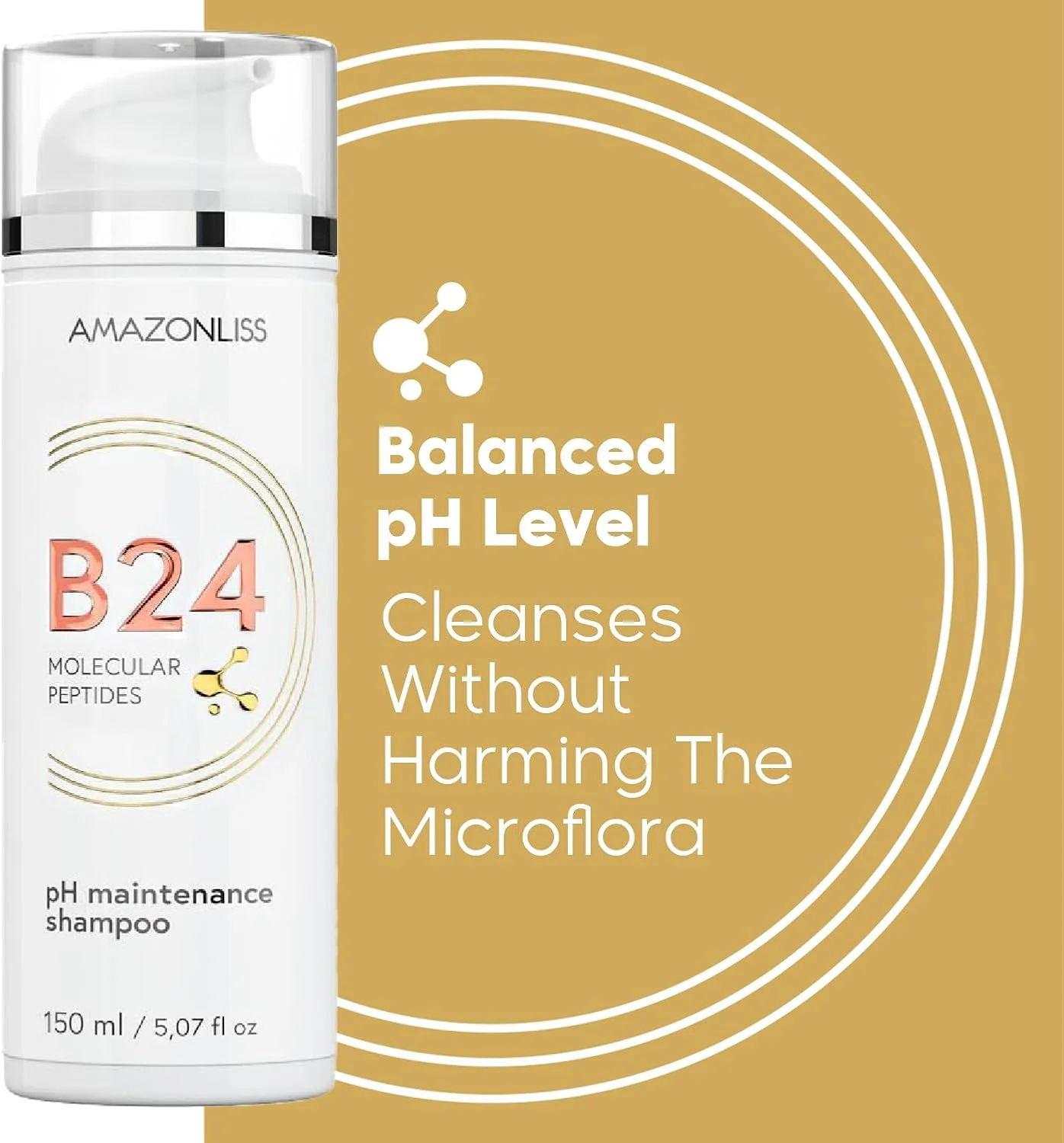 شامپو آمازون لیس – شامپو نگهدارنده pH با پپتیدهای مولکولی B24، حجم 150 میلی لیتر – ایده آل برای انواع مو، دارای خاصیت کف کنندگی بالا، ترمیم کننده مو. شامپو آمازون لیس – شامپو نگهدارنده pH با پپتیدهای مولکولی B24، حجم 150 میلی لیتر – ایده آل برای انواع مو، دارای خاصیت کف کنندگی بالا، ترمیم کننده مو.