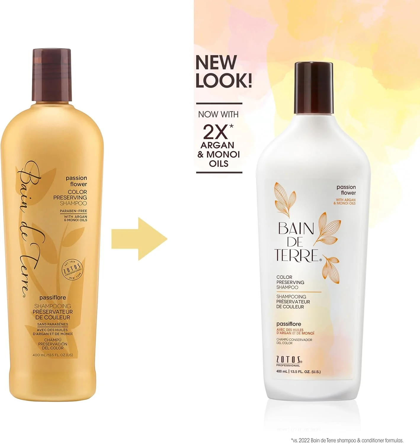 شامپو محافظ رنگ مو Bain de Terre با رایحه گل Passion مناسب برای آقایان و بانوان - حجم 400 میلی لیتر شامپو محافظ رنگ مو Bain de Terre با رایحه گل Passion مناسب برای آقایان و بانوان - حجم 400 میلی لیتر