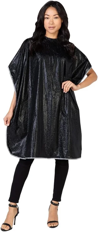 شنل شامپو آرایشگری بتی دین، ضد آب و ضد لک، یقه نایلونی نرم، طراحی مشکی کلاسیک، بست محکم، 91 در 137 سانتی متر، مشکی شنل شامپو آرایشگری بتی دین، ضد آب و ضد لک، یقه نایلونی نرم، طراحی مشکی کلاسیک، بست محکم، 91 در 137 سانتی متر، مشکی