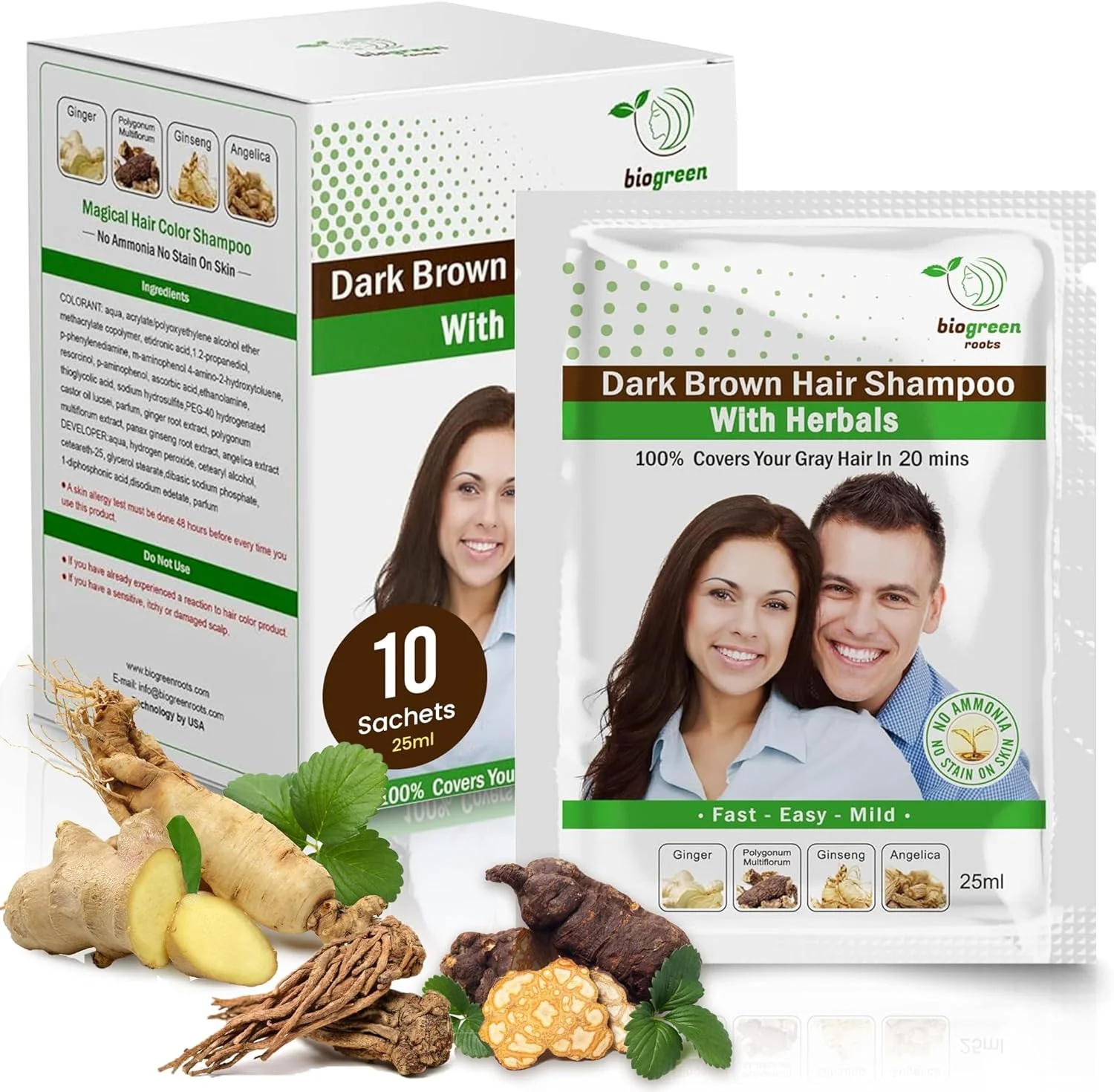 شامپو رنگ موی گیاهی قهوه ای تیره بایوگرین روتز (قهوه ای تیره) شامپو رنگ موی گیاهی قهوه ای تیره بایوگرین روتز (قهوه ای تیره)