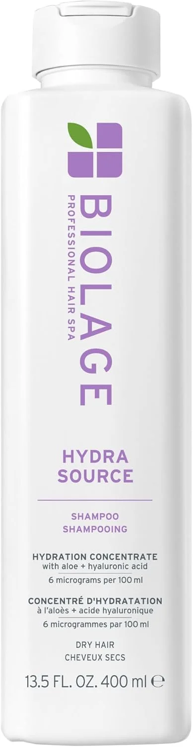 شامپو Biolage Hydra Source - نرم کننده و درخشان کننده، برای موهای خشک، غنی شده با آلوئه تخمیر شده و اسید هیالورونیک میکرو فیلتر شده، وگان و بدون پارابن شامپو Biolage Hydra Source - نرم کننده و درخشان کننده، برای موهای خشک، غنی شده با آلوئه تخمیر شده و اسید هیالورونیک میکرو فیلتر شده، وگان و بدون پارابن